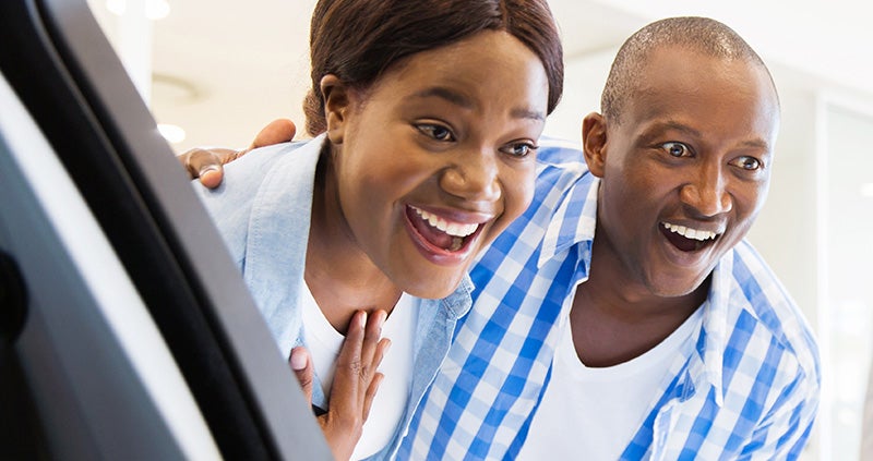 smiling couple Willowbrook Ford in Willowbrook IL